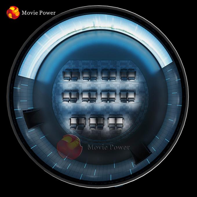 Indoor Arc Screen Movie Projector 4D Motion Cinema 2 Seats 0