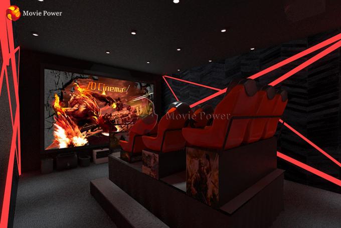 Safety Hydraulical Control 3 DOF 7D Movie Theater Cinema Equipment With Simulator 0