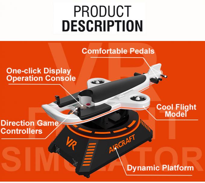 Single Player 9D VR Flight Simulator Shooting Game Machine For Hypermarket 0