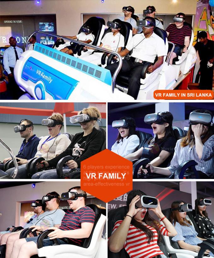 Business Popular 6 Seats Family Gun Shooting Game Interactive VR 9D Simulator 0