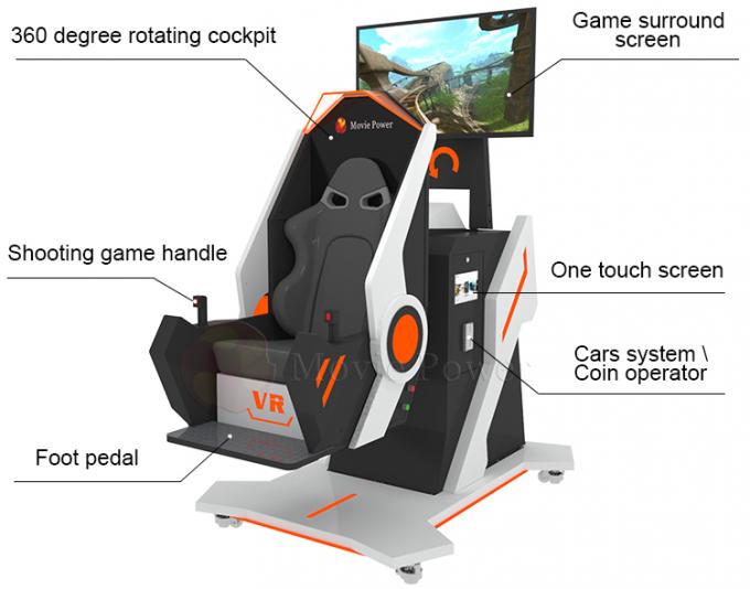 VR 360 Degree Rotating Entertainment Equipment 9d Flight Simulator Arcade Machine 1