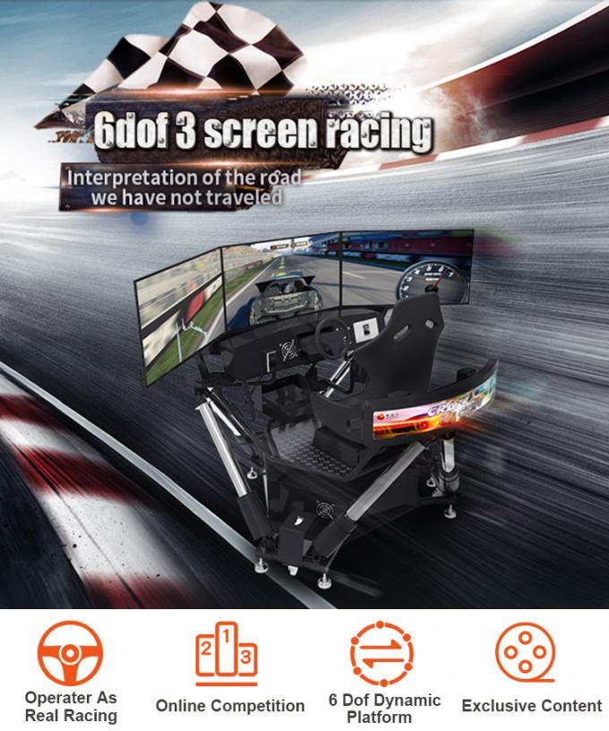 Movie Power Three Screens Electrical Training Equipment Vr Car Driving Simulator 0