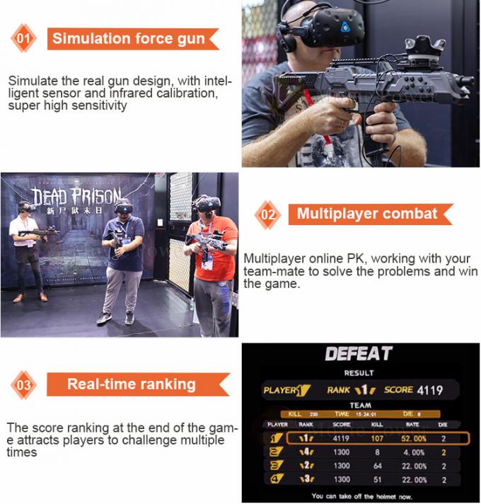 Multiplayer Shooting Game HTC vive 9D VR Motion Simulator Equipment 0