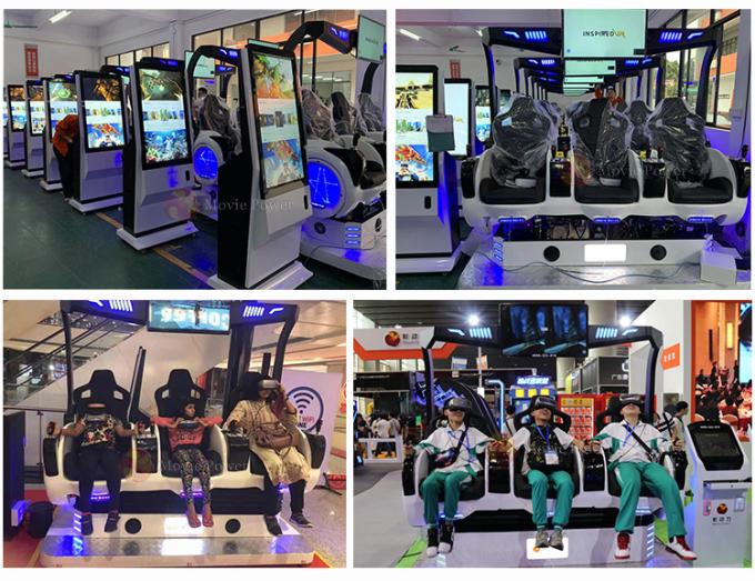Amusement Park 9D Virtual Reality Cinema 3 Dof 3 Seater Simulator Equipment 2
