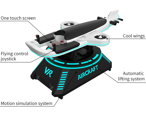 Coin Operated Entertainment Center VR Simulator Flight Game Machine 2