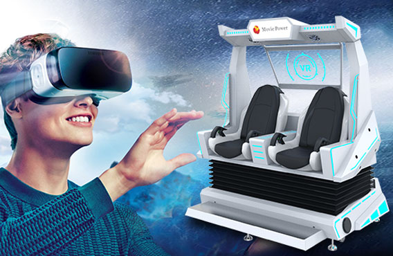 Two Chairs 9D Egg VR Cinema Equipment Amusement Park Rides 0