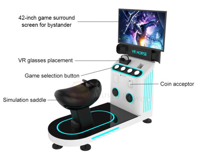 Coin Operated Games VR Virtual Reality Simulator Horse 9d Experience Game Racing Simulation 2