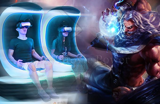 Amusement Park Virtual Reality Simulator 9d Vr Cinema Egg Chair Equipment With 2 Seats 0