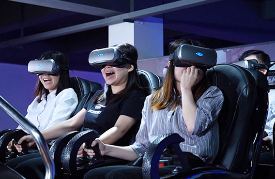 Theme Park Immersive 9d Vr Game Machines 6 Seater Roller Coaster Cinema Simulator 0