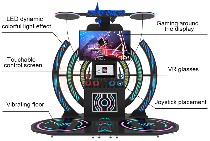 Music Training Simulator Arcade Machine Interactive Full Motion Flight VR Music Dance Game 3