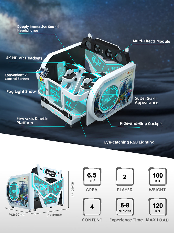 23KW Vr Flight Simulator Cockpit 2 Seats Virtual Reality Arcade 9d Cinema 1