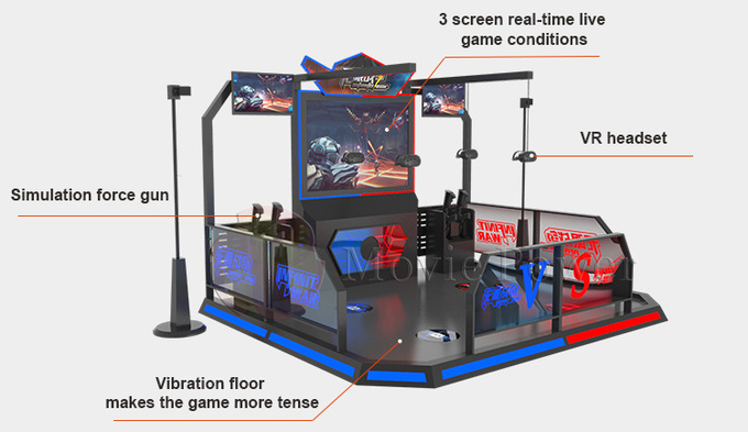 360 Degree 9d Vr Shoot Simulator Vr Shooting Game Arena Multiplayer Virtual Reality Equipment 3