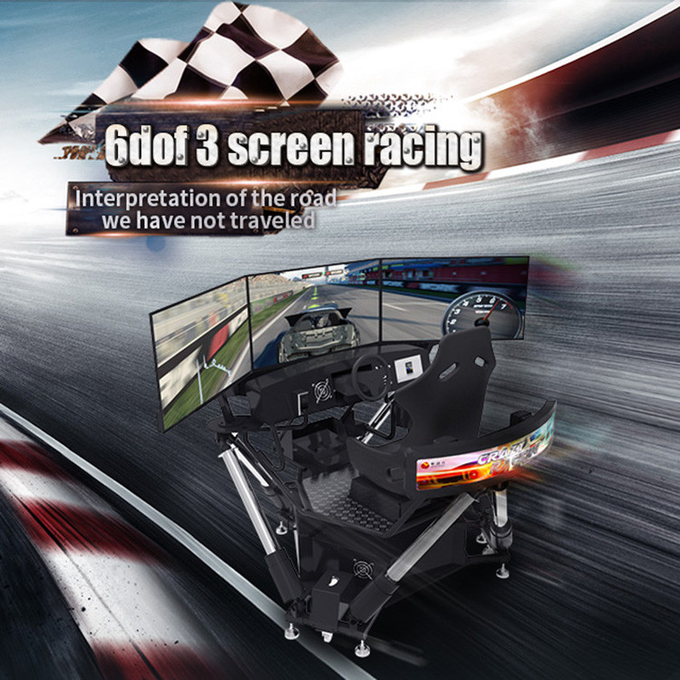 Portable 3 Screen Driving Simulator 6 DOF Racing Cars Arcade Dynamic Motion Drive Equipment 0
