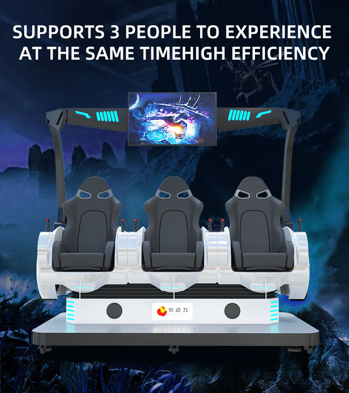 3 Seats Virtual Reality Simulator Coin Operated 5D Game Machine 9D Cinema Chairs 4
