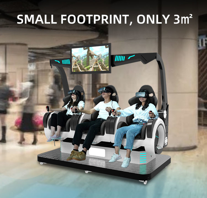 3 Seats Virtual Reality Simulator Coin Operated 5D Game Machine 9D Cinema Chairs 5