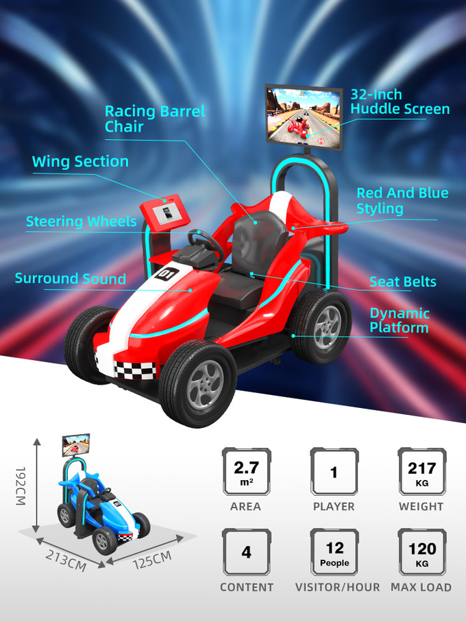 9D Kids Car Racing Game VR Driving Simulator For Amusement Park 1