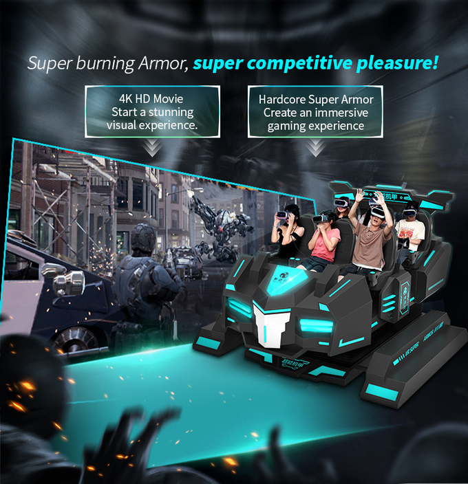 9d VR Theme Park Cinema Virtual Reality Roller Coaster Simulator 6 Seats Vr Game Machine 4