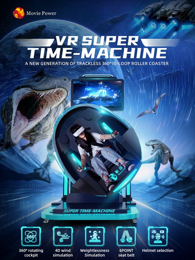 Commercial Virtual Reality Simulator 9D VR Super Time Machine Fly Game Equipment 3