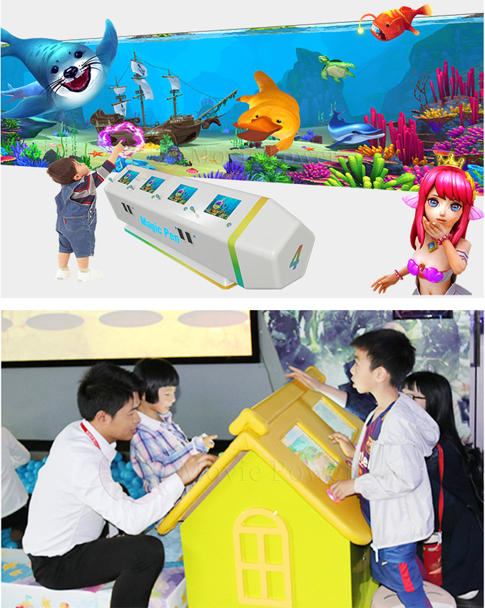 Multiplayer 3d Interactive AR Projector Indoor Children Painting Game Machine 1