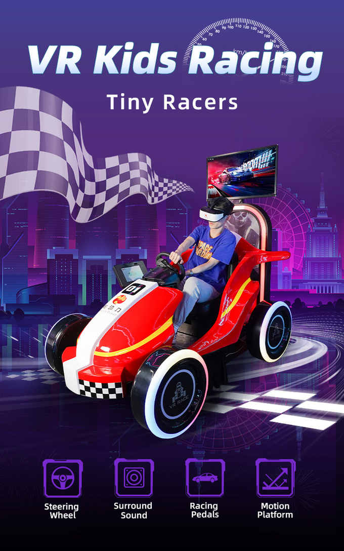 9D Kids Car Racing Game VR Driving Simulator For Amusement Park 0