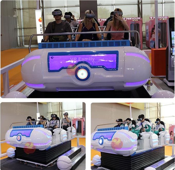 Promotion 6 Seat Family 9D VR Cinema With 6 Dof Simulator Motion Electric Platform 0