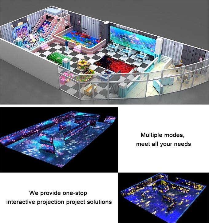 Amusement Park Equipments Kids Interactive Educational Floor Projection Machine 1