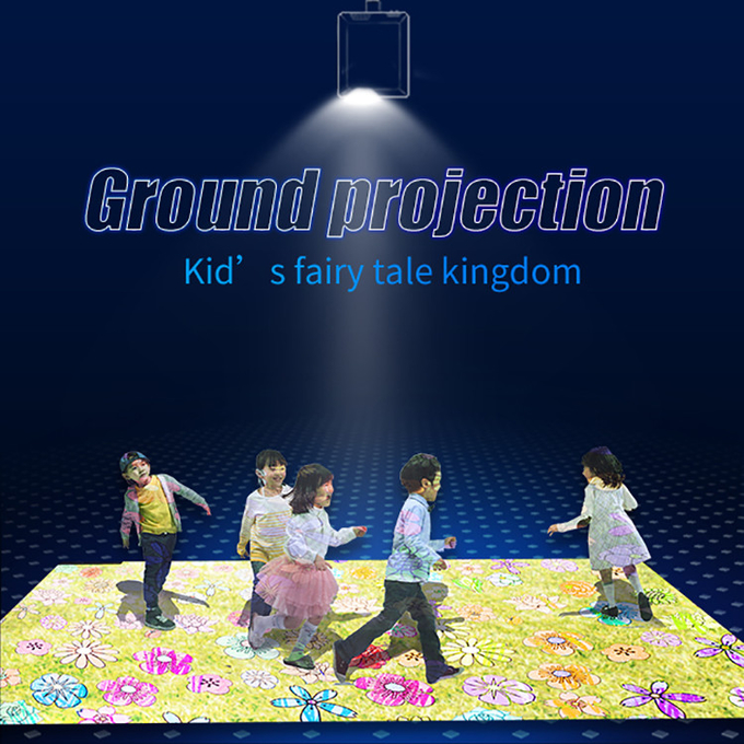 Amusement Park Equipments Kids Interactive Educational Floor Projection Machine 0