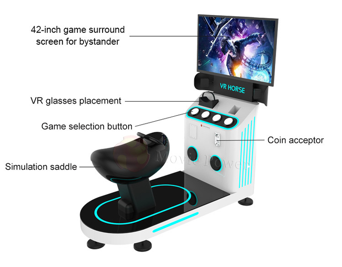 Interactive 9D VR Horse Riding , 9D Cinema Rides VR HTC Vive Game Machine Kids Horse Racing 0