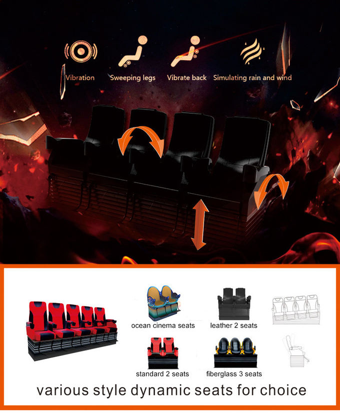 Attractive Immersive Special Effect 4d 5d Electric Cinema Theater Simulator 0