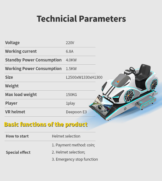 9d Virtual Reality Car Driving Simulator Cockpit With Motion Platform Vr Racing Game Machine 8